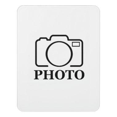 Add Personalized Photo Wedding Modern Cute Elegant Door Sign