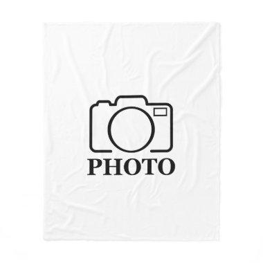 Add Personalized Photo Wedding Modern Cute Elegant Fleece Blanket
