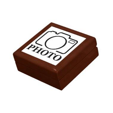 Add Personalized Photo Wedding Modern Cute Elegant Gift Box