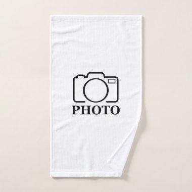 Add Personalized Photo Wedding Modern Cute Elegant Hand Towel