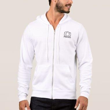 Add Personalized Photo Wedding Modern Cute Elegant Hoodie