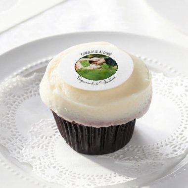 Add Your Own Photo Custom Frame Wedding Shower Edible Frosting Rounds