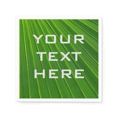 Add Your Own Text Green Napkins