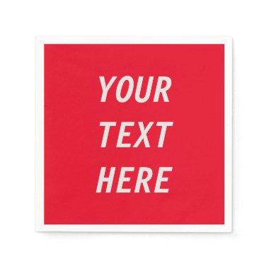 Add Your Own Text Napkins