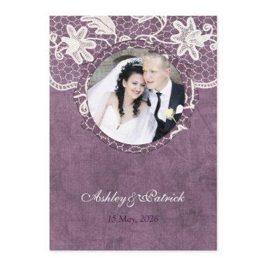 Add Your Photo Lace Bride&Groom Wedding Invite