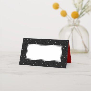 Add Your Text Modern Black and White Polka Dot Place Invitations
