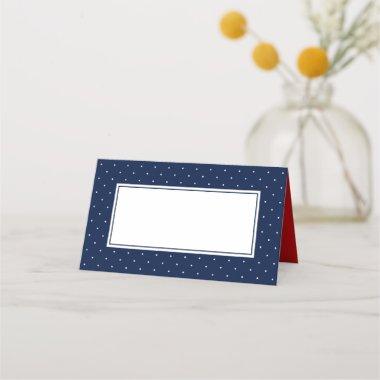 Add Your Text Modern Blue and White Polka Dot Place
