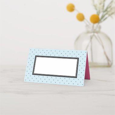 Add Your Text Modern Blue Black Polka Dot Place Invitations
