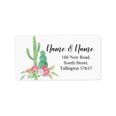 Address Labels Cactus Watercolor Print Cacti