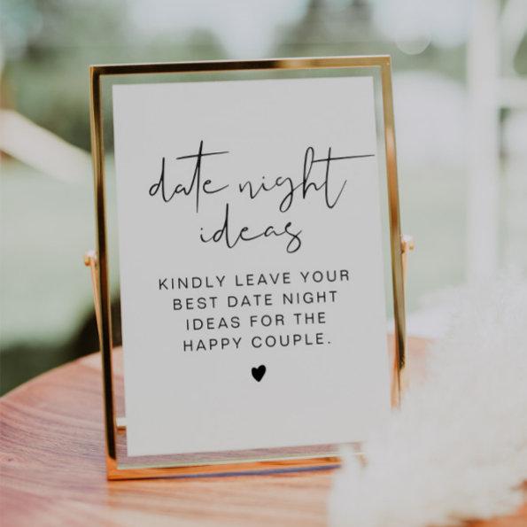 ADELLA Modern Date Night Ideas Date Jar Sign
