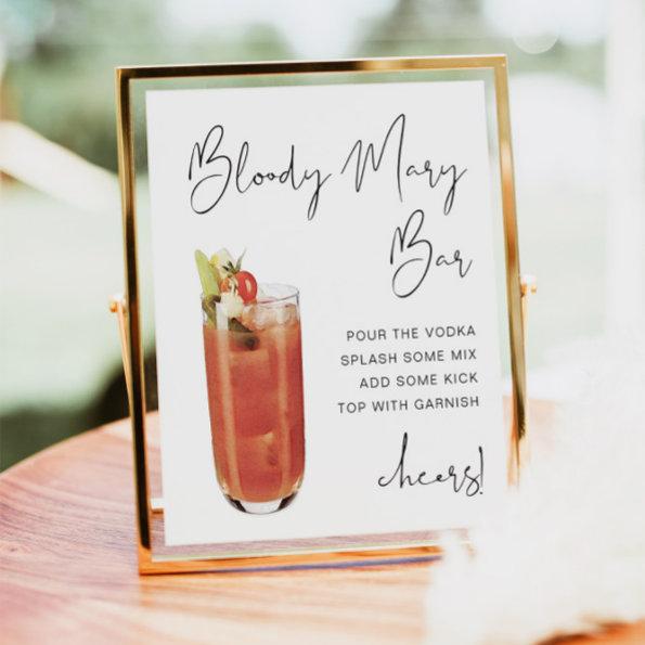 ADELLA Modern Minimalist Bloody Mary Bar Sign
