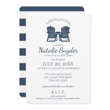 Adirondack Chairs Bridal Shower Invitations