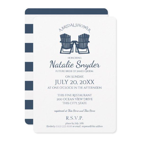 Adirondack Chairs Bridal Shower Invitations