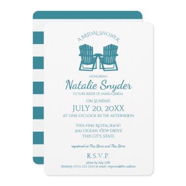 Adirondack Chairs Bridal Shower Invitations