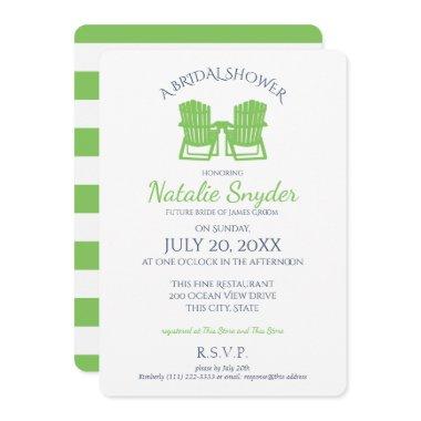 Adirondack Chairs Bridal Shower Invitations