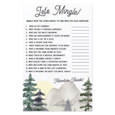 Adventure Awaits! Let's Mingle! Baby Shower Game