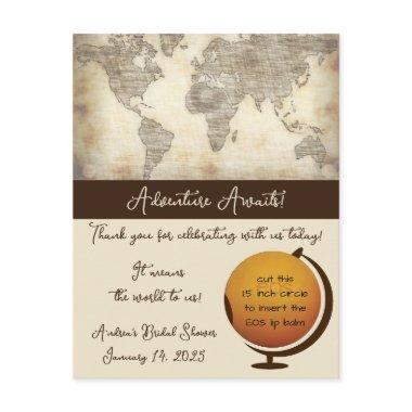 Adventure Awaits! Map Shower EOS Lip Balm Favor Enclosure