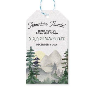 Adventure Awaits! Mountains & Forest Thank You Gift Tags