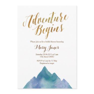 Adventure Begins Bridal Shower Invitations