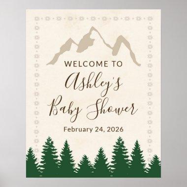 Adventure Forest Baby Shower Welcome Sign