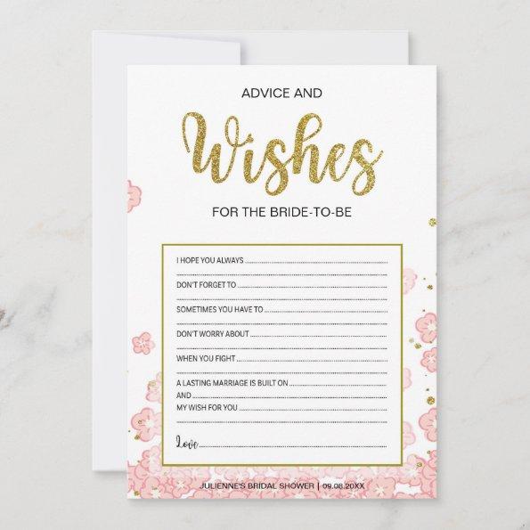 Advice and Wishes Invitations for Bridal Shower