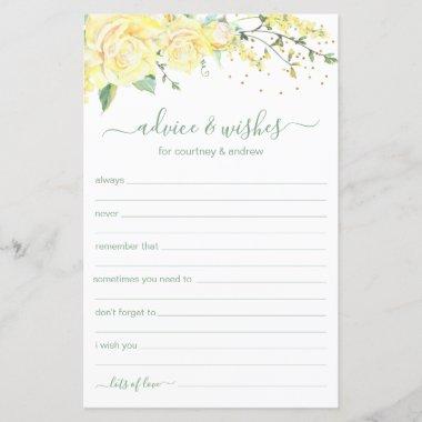 Advice and Wishes Elegant Yellow Floral