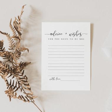 Advice and Wishes For The Soon To Be Bride Invitations