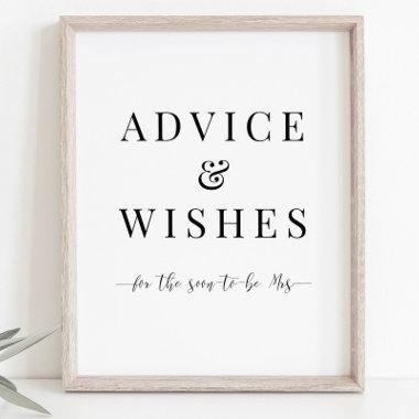 Advice and Wishes For The Soon To Be Mrs Sign