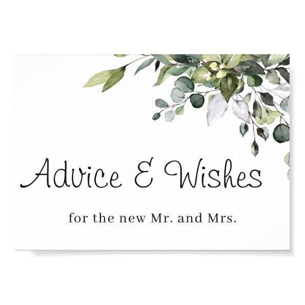 Advice and Wishes Wedding Poster Sign