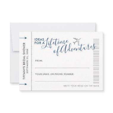 Advice Card Bridal Shower Travel and Date Night