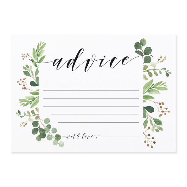 Advice card for the bride and groom