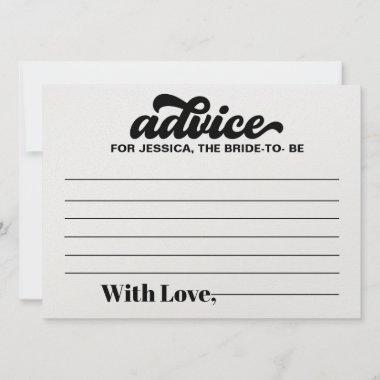 Advice for Bride to Be- Bridal Shower Advice Cards