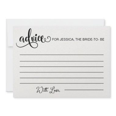 Advice for Bride to Be- Bridal Shower Advice Cards