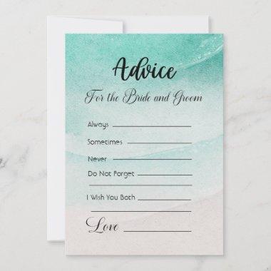 Advice For The Bride and Groom Abstract Beach Invitations