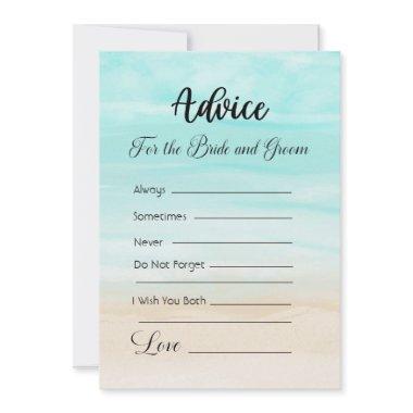 Advice For The Bride and Groom Abstract Beach Invitations