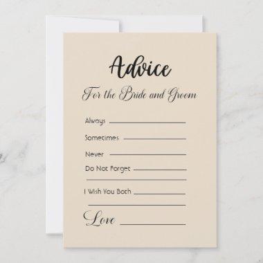 Advice For The Bride and Groom Almond Invitations