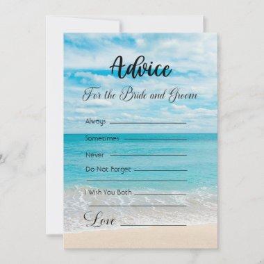 Advice For The Bride and Groom Beach and Ocean Invitations