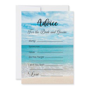 Advice For The Bride and Groom Beach and Ocean Invitations