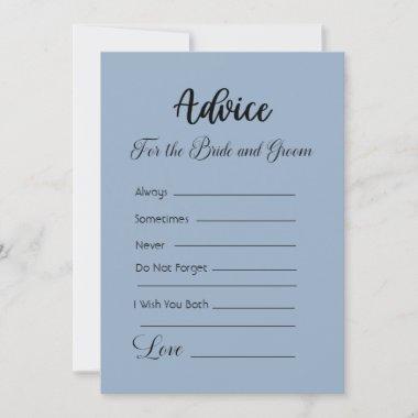 Advice For The Bride and Groom Blue Gray Invitations