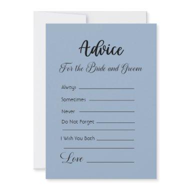 Advice For The Bride and Groom Blue Gray Invitations