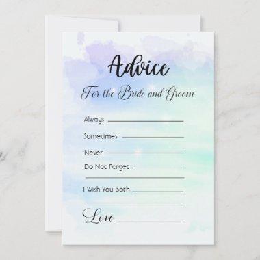 Advice For The Bride and Groom Blue Green Stars Invitations