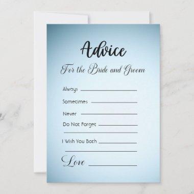 Advice For The Bride and Groom Blue Ombre Invitations