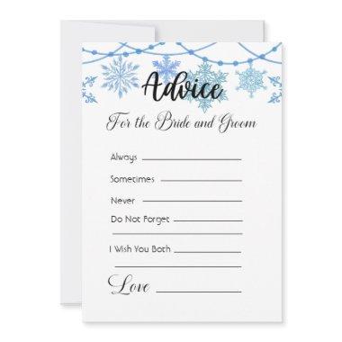 Advice For The Bride and Groom Blue Snowflake