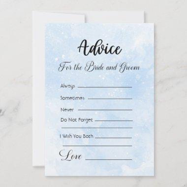 Advice For The Bride and Groom blue white stars Invitations