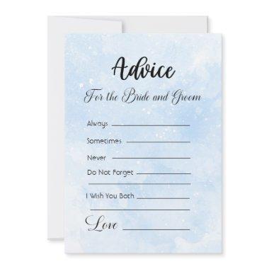 Advice For The Bride and Groom blue white stars Invitations