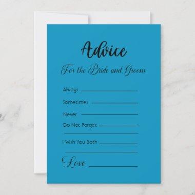 Advice For The Bride and Groom Cerulean Blue Invitations