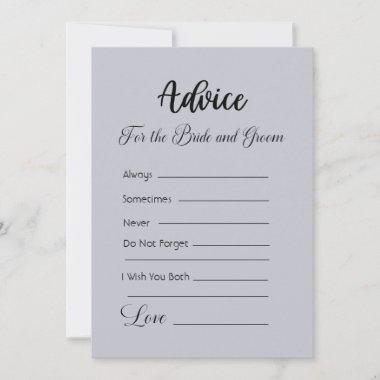 Advice For The Bride and Groom Cloud Gray Invitations