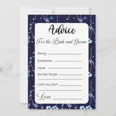 Advice For The Bride and Groom Dark Floral Invitations