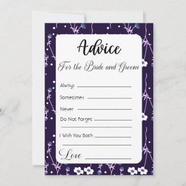 Advice For The Bride and Groom Dark Floral Invitations