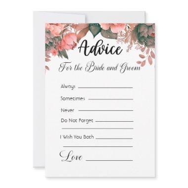 Advice For The Bride and Groom Green Floral